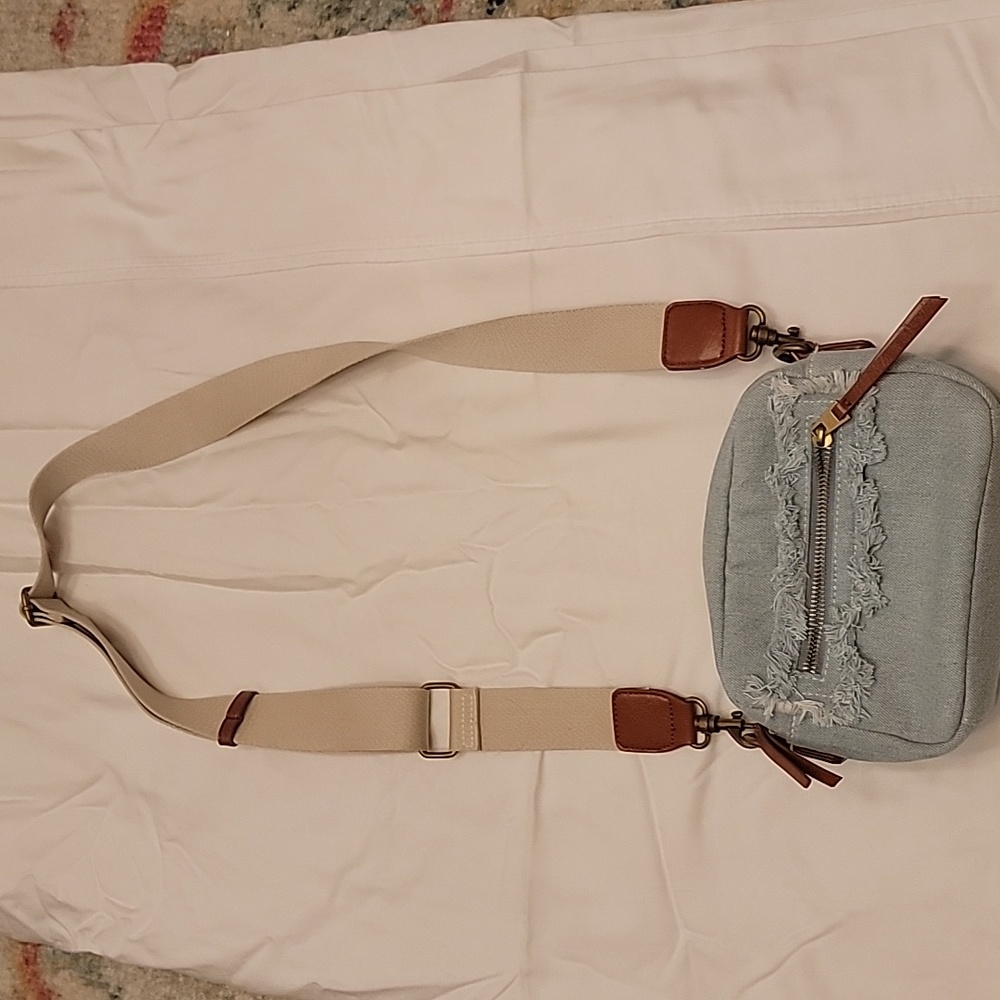 Denim Purse With Adjustable Strap